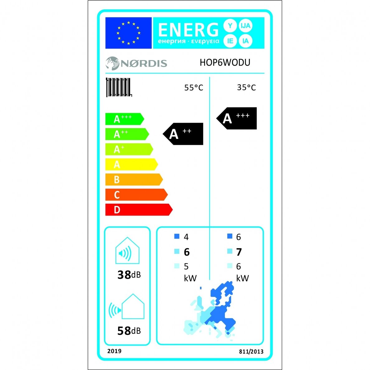 Nordis šilumos siurblys OPTIMUS PRO Split All-in-One 6,20 kW 3