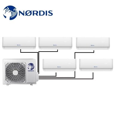 NORDIS Multi Split 1:5 sistemos išorinė dalis 12,2/12,2kW NORDIS Multi Split 1:5 sistemos išorinė dalis 12,2/12,2kW