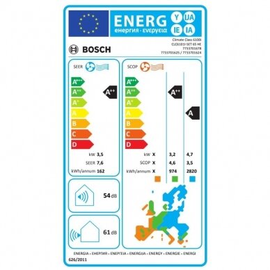 Oro kondicionierius Bosch Climate 6100i 3,4/4,2kW 2
