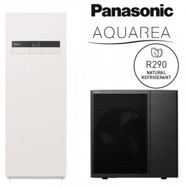 Panasonic Aquarea gaiss-ūdens siltumsūknis “viss vienā” 5kW R290