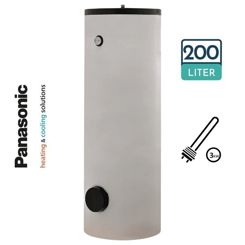 Panasonic 200 l ūdens sildītājs, paredzēts siltumsūkņiem