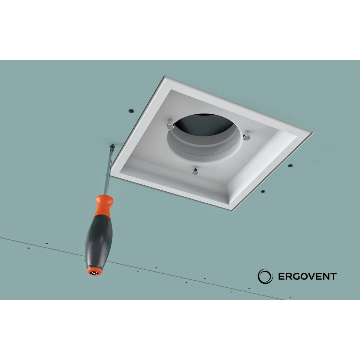 Priglaistomas difuzorius ERGOVENT KVADRO Dn100 mm 3 Priglaistomas difuzorius ERGOVENT KVADRO Dn100 mm 3