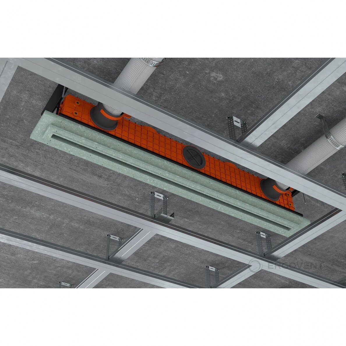 Krohvitav lineaarne difuusor ERGOVENT LINEO PRO-1000/75 SINGLE 3 Krohvitav lineaarne difuusor ERGOVENT LINEO PRO-1000/75 SINGLE 3
