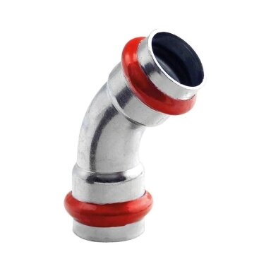 Presuojamo plieno alkūnė 45° v/v Dn 18x18 mm
