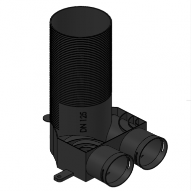 TTplast plastikinė difuzoriaus dėžutė 2x Dn75mm - Dn125mm TTplast plastikinė difuzoriaus dėžutė 2x Dn75mm - Dn125mm