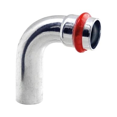 Presuojamo plieno alkūnė 90° v/i Dn 22x22 mm Presuojamo plieno alkūnė 90° v/i Dn 22x22 mm