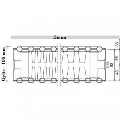 Plieninis renovacinis radiatorius HM 22K-550-500 1 Plieninis renovacinis radiatorius HM 22K-550-500 1