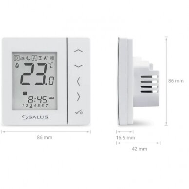 Salus programmējams termoregulators VS30W 2 Salus programmējams termoregulators VS30W 2