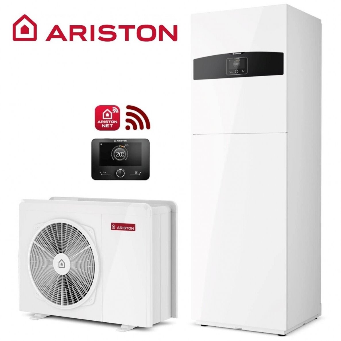 Šilumos siurblys oras-vanduo Ariston Nimbus Compact 50 S Net 7,57 kW R32 Šilumos siurblys oras-vanduo Ariston Nimbus Compact 50 S Net 7,57 kW R32