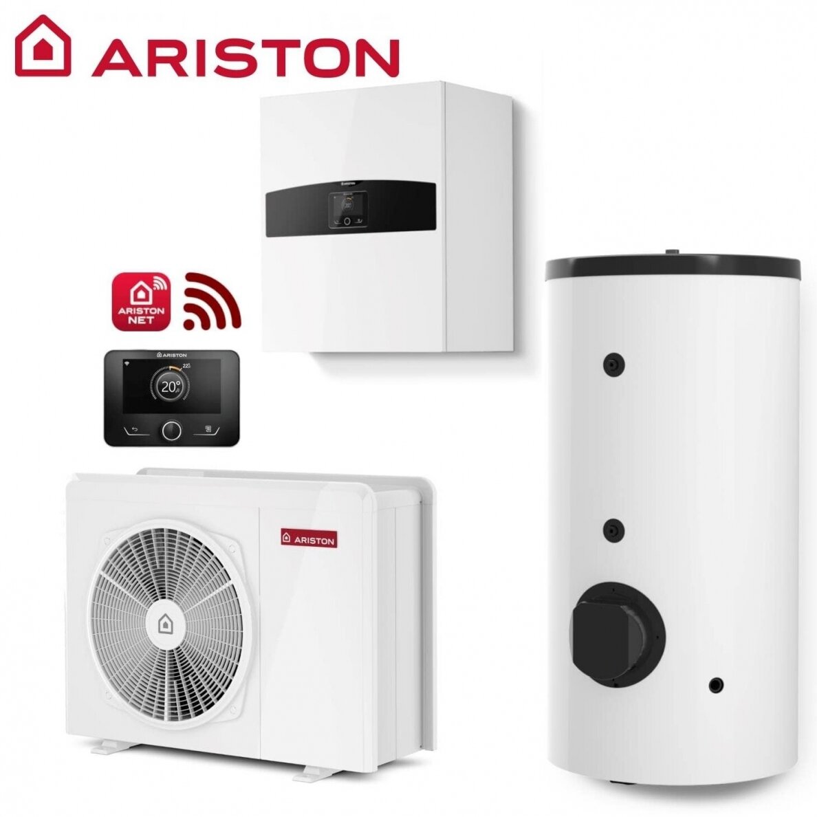 Šilumos siurblys oras-vanduo Ariston Nimbus Flex 50 S Net 7,57 kW R32