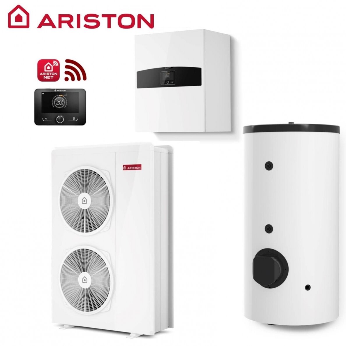 Šilumos siurblys oras-vanduo Ariston Nimbus Flex 120 S Net 13,87 kW R32