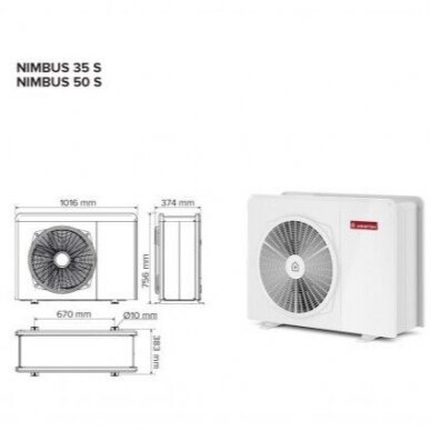 Šilumos siurblys oras-vanduo Ariston Nimbus Compact 35 S Net 6,35 kW R32 2 Šilumos siurblys oras-vanduo Ariston Nimbus Compact 35 S Net 6,35 kW R32 2