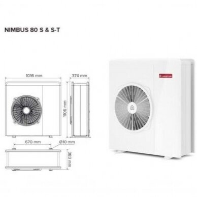Šilumos siurblys oras-vanduo Ariston Nimbus Compact 80 S Net 11,74 kW R32 2 Šilumos siurblys oras-vanduo Ariston Nimbus Compact 80 S Net 11,74 kW R32 2