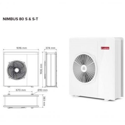 Šilumos siurblys oras-vanduo Ariston Nimbus Flex 80 S Net 11,74 kW R32 1 Šilumos siurblys oras-vanduo Ariston Nimbus Flex 80 S Net 11,74 kW R32 1