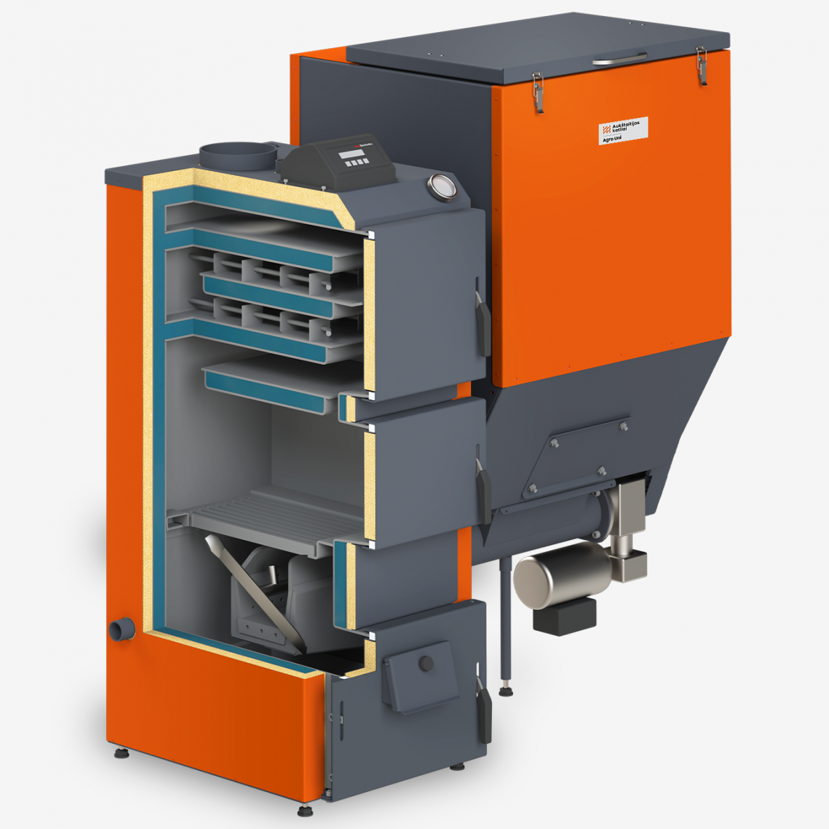 Universalus granulinis katilas AGRO UNI 30kW 1 Universalus granulinis katilas AGRO UNI 30kW 1