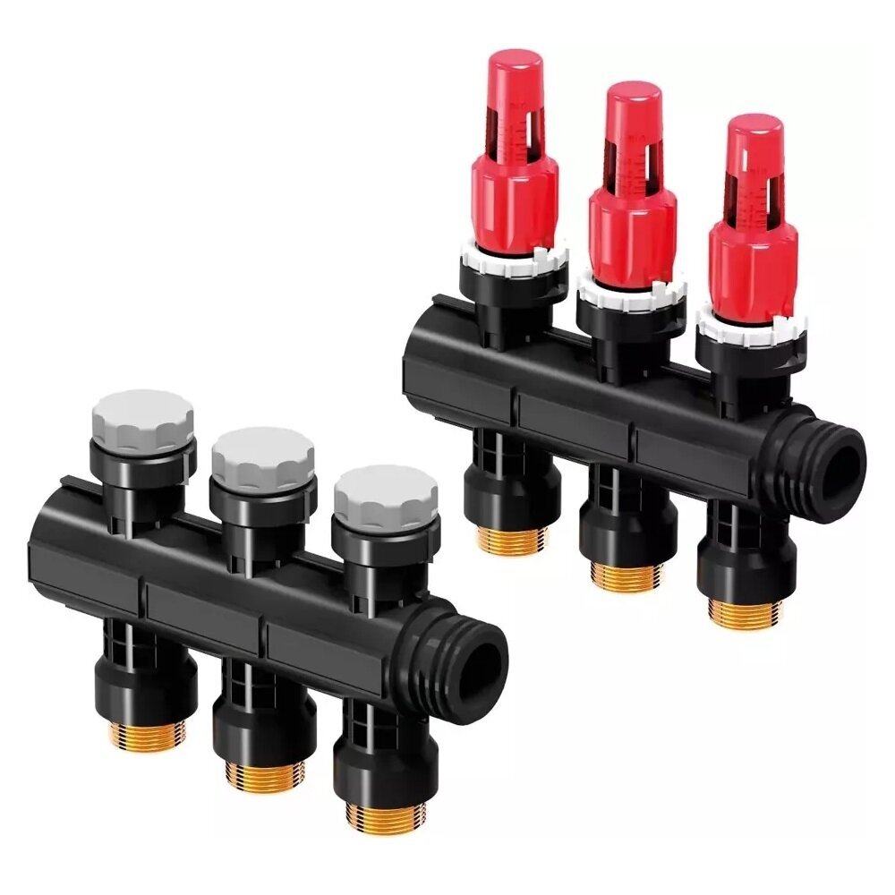 Uponor Vario Plus kolektorius su debitomačiais 3 kontūrų Uponor Vario Plus kolektorius su debitomačiais 3 kontūrų