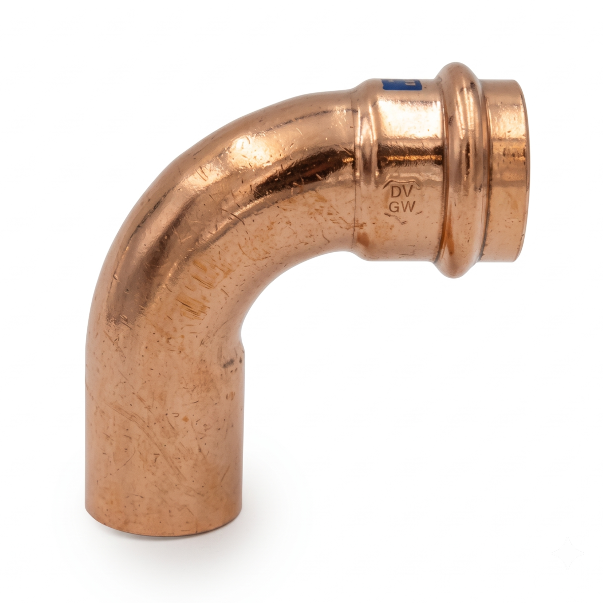 Varinė presuojama alkūnė 90° v/i Dn 22x22 mm Varinė presuojama alkūnė 90° v/i Dn 22x22 mm