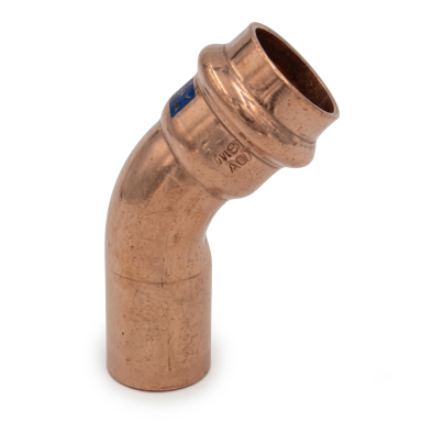 Varinė presuojama alkūnė 45° v/i Dn 15x15 mm