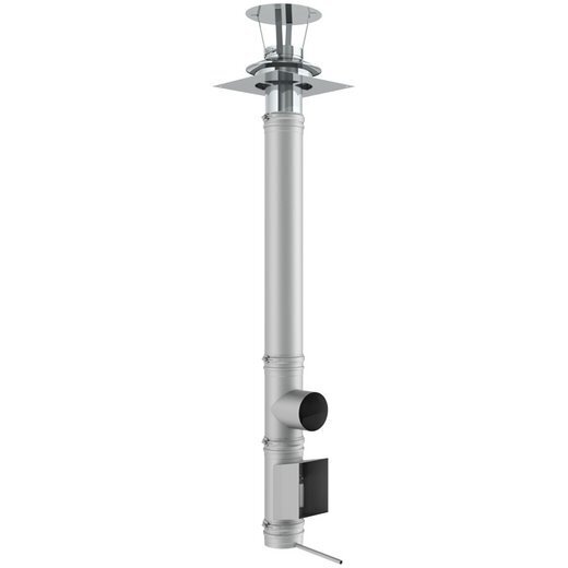 Vienasienė nerūdijančio plieno alkūnė su pravala 90° Jeremias EW-FU Ø160mm 1