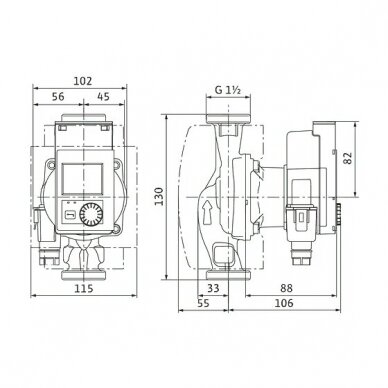 Wilo cirkuliacinis siurblys Stratos PICO 25/0,5-4 130mm 1 Wilo cirkuliacinis siurblys Stratos PICO 25/0,5-4 130mm 1