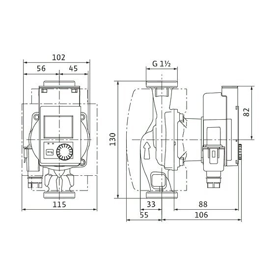 Wilo cirkuliacinis siurblys Stratos PICO 25/0,5-4 130mm 1 Wilo cirkuliacinis siurblys Stratos PICO 25/0,5-4 130mm 1